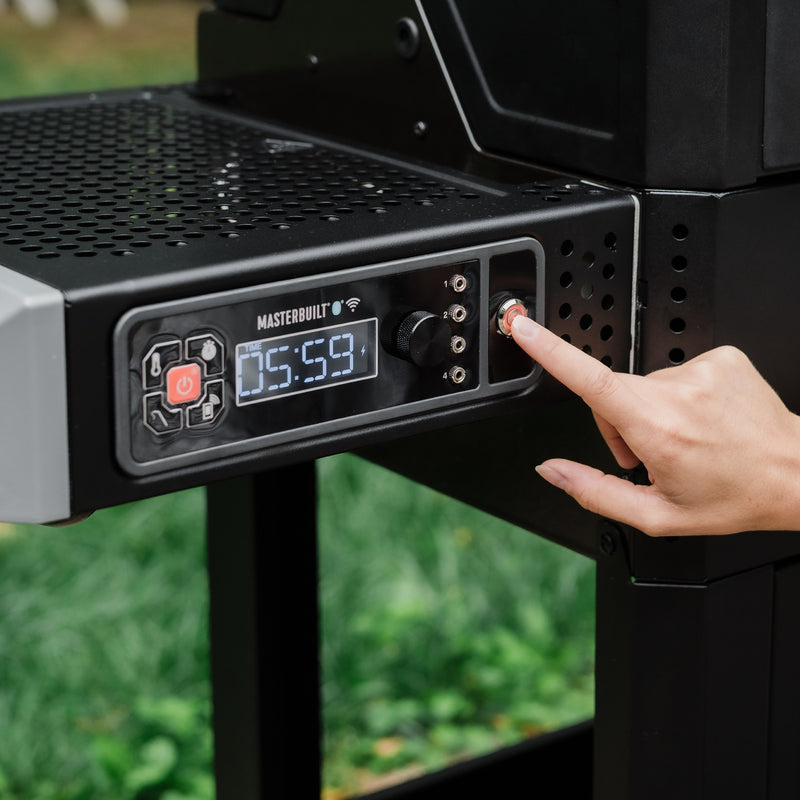 Afbeelding laden in galerijviewer, Masterbuilt autoignite series 545 digitale houtskoolbarbecue en -rookoven (zwart, wifi-besturing)
