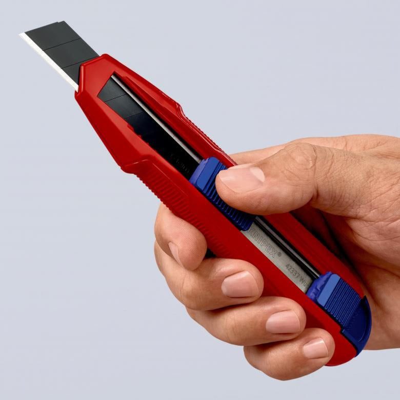 Afbeelding laden in galerijviewer, Knipex cutix universele mes stanleymes (rood blauw, incl. 2 mesbladen)
