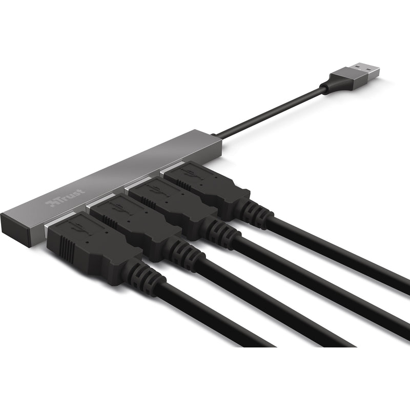 Afbeelding laden in galerijviewer, Trust halyx aluminium 4-port mini usb hub usb-hub (aluminium)
