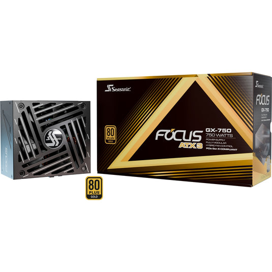 Seasonic focus gx-750-v4 atx3.1 modulaire 750 watt voeding (zwart, 2x pcie)