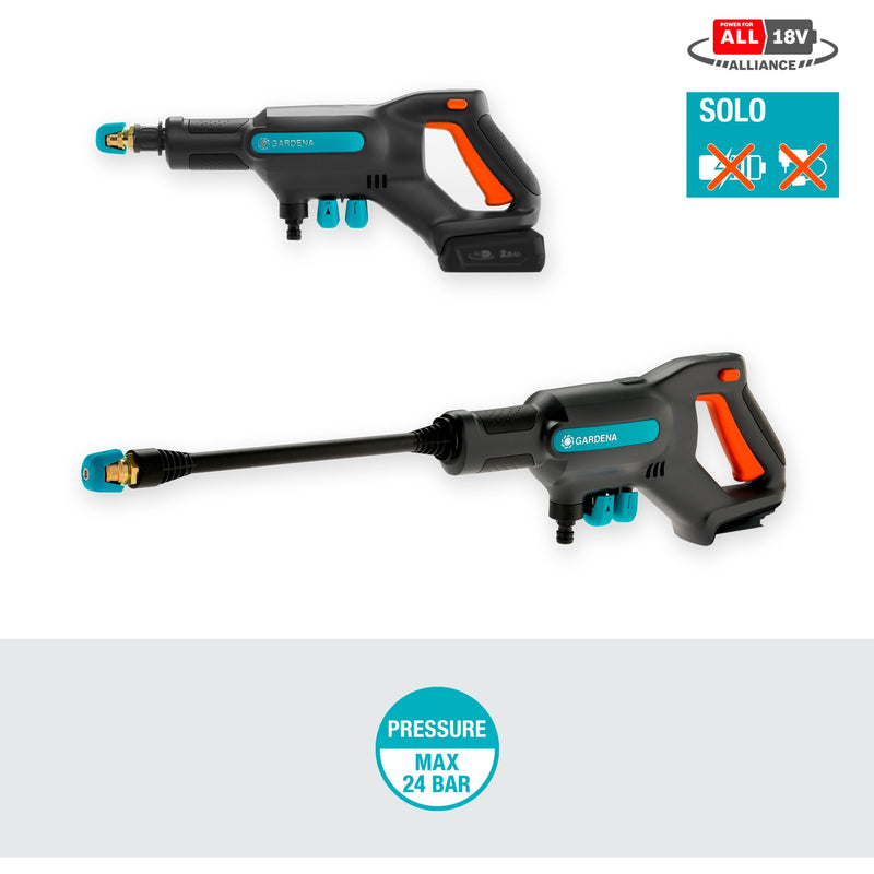 Afbeelding laden in galerijviewer, Gardena aquaclean 24 18 v p4a solo drukreiniger (grijs turquoise, 14800-55, accu niet inbegrepen)

