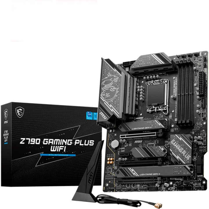 Afbeelding laden in galerijviewer, Msi z790 gaming plus wifi socket 1700 moederbord (grijs zwart, raid, 2.5 gb-lan, wi-fi 6e, bt, sound, atx)
