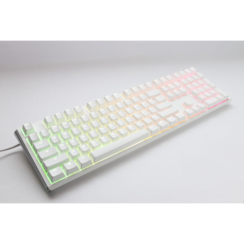 Afbeelding laden in galerijviewer, Ducky one 3 classic pure white rgb mechanisch toetsenbord (wit, us lay-out (qwerty), cherry mx silent red, 100%, rgb led, double-shot pbt, hot-swappable, quack mechanics)
