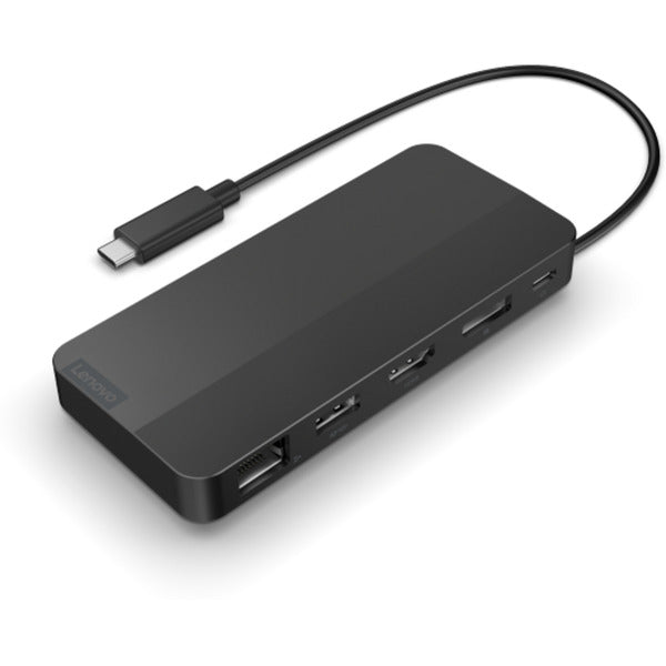 Afbeelding laden in galerijviewer, Lenovo usb-c-travel dock voor 2 schermen (met adapter) dockingstation (zwart)
