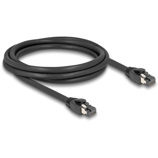 Delock cat.8.1 netwerkkabel (zwart, 2 meter, s ftp, rj-45)