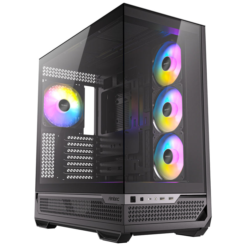 Afbeelding laden in galerijviewer, Antec c7 argb midi tower behuizing (zwart | 2x usb-a | 1x usb-c | tempered glass)
