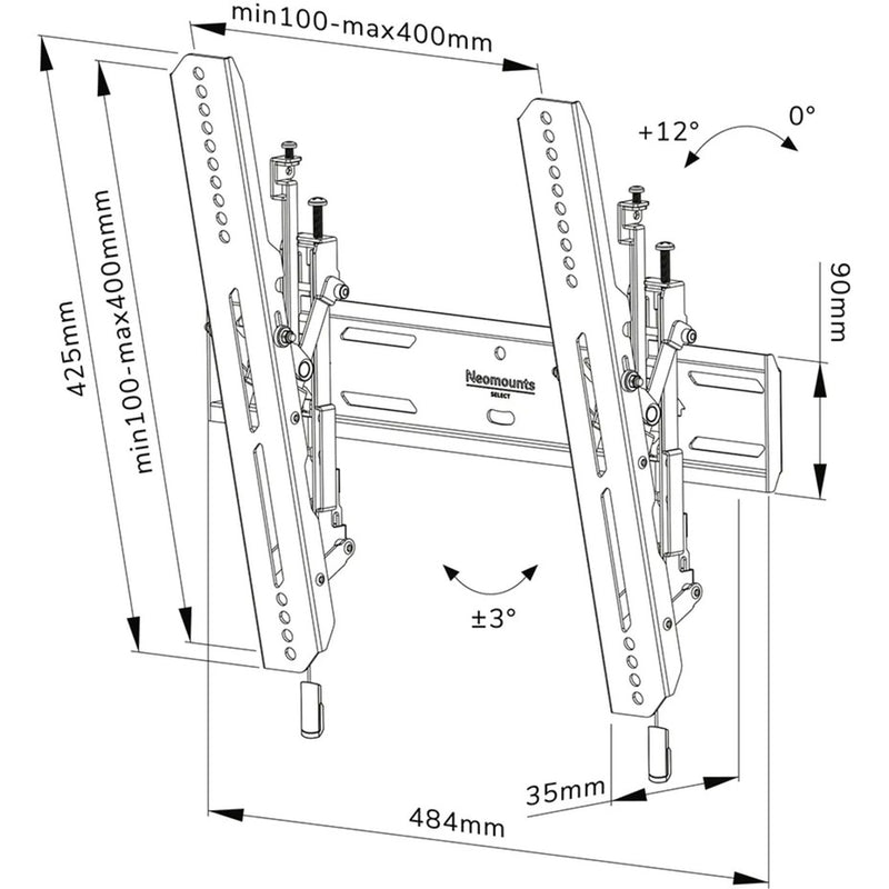 Afbeelding laden in galerijviewer, Neomounts select wl35s-850bl14 tv wandsteun bevestiging (zwart)
