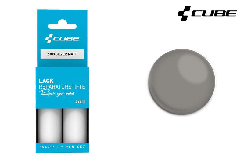 Afbeelding laden in galerijviewer, Cube touch-up pen set silver matt
