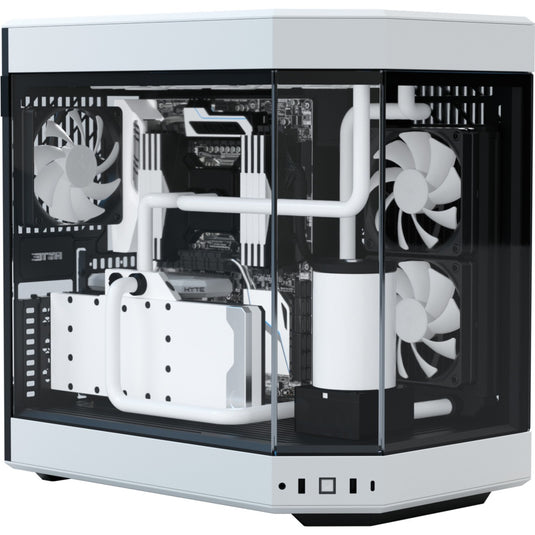 Hyte y60 midi tower behuizing (wit zwart | 3x usb-a | tempered glass)