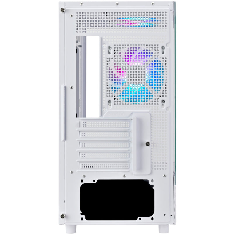 Afbeelding laden in galerijviewer, Silverstone lucid 04 mini tower behuizing (wit | 2x usb-a | 1x usb-c | rgb | tempered glass)
