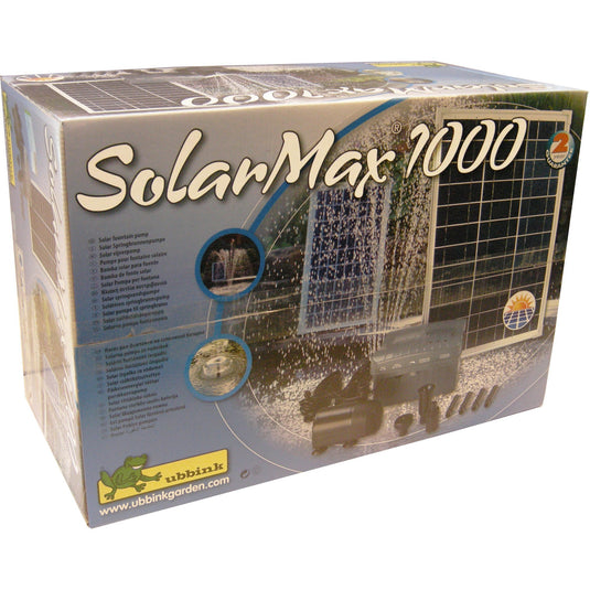 Ubbink solarmax 1000 accu pomp (zwart, incl. solarpaneel, pomp en accu)