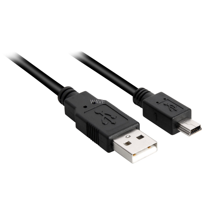 Afbeelding laden in galerijviewer, Sharkoon usb-a 2.0 > mini usb-b kabel (zwart, 3 meter, dubbele afscherming)
