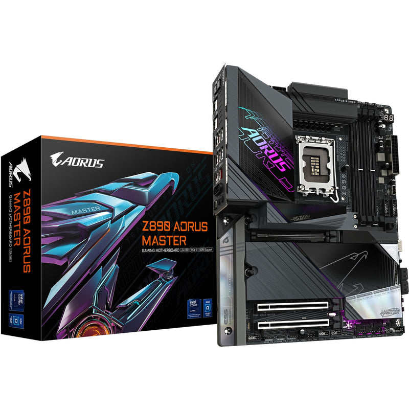 Afbeelding laden in galerijviewer, Gigabyte z890 aorus master socket 1851 moederbord (raid, 10gb-lan, wi-fi 7, bt, sound, atx)
