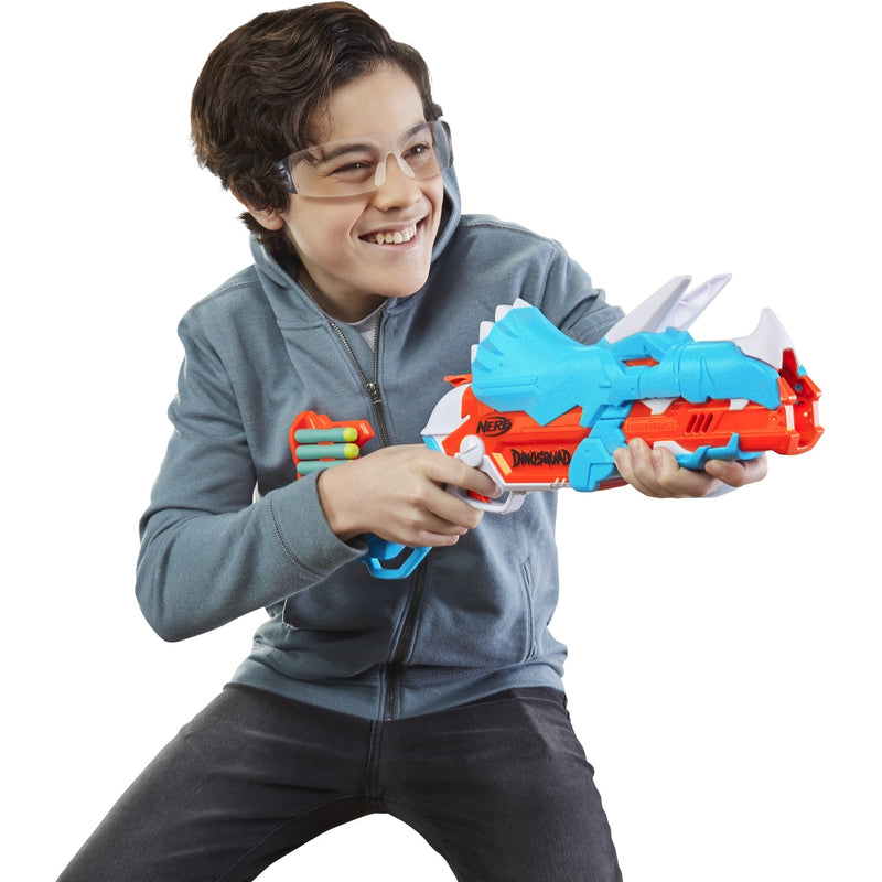 Afbeelding laden in galerijviewer, Hasbro nerf dinosquad tricera-blast nerf-gun

