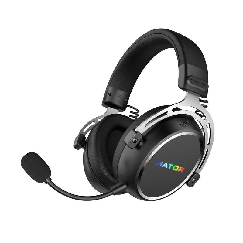 Afbeelding laden in galerijviewer, Hator hypergang 3 wireless over-ear gaming headset (zwart, rgb, 2.4ghz bluetooth usb)

