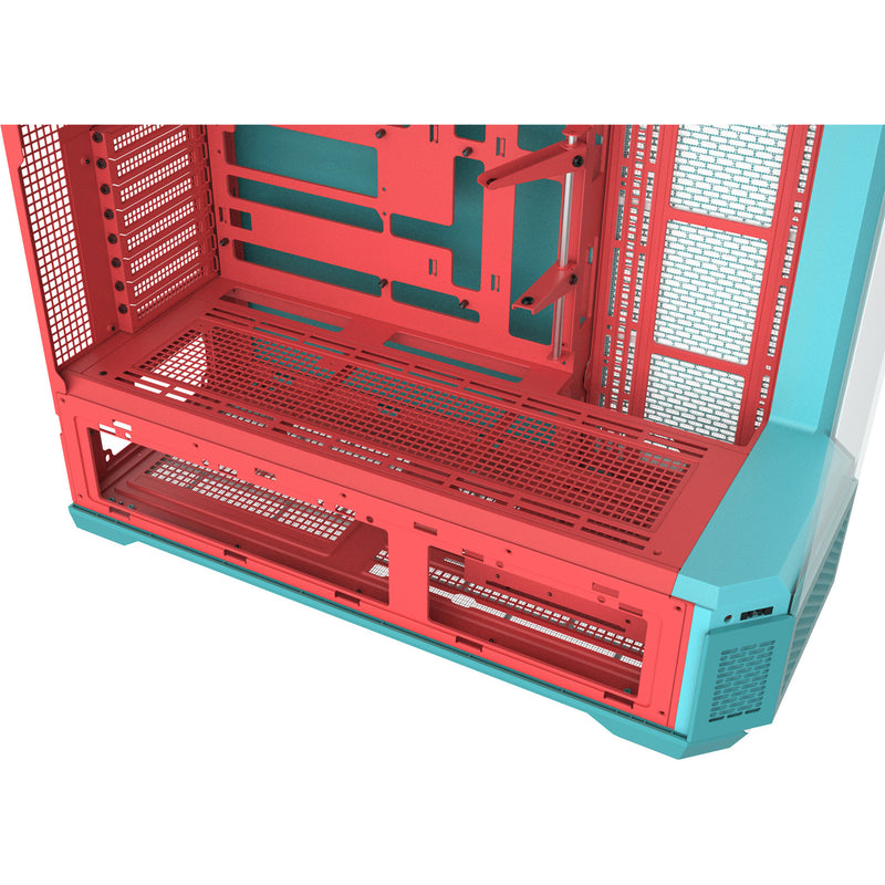 Afbeelding laden in galerijviewer, Thermaltake view 600 tg mint strawberry big tower behuizing (mint bes | 2x usb-a | 1x usb-c | tempered glass)
