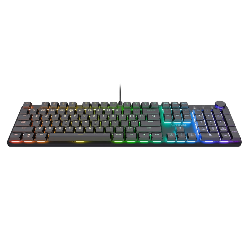 Afbeelding laden in galerijviewer, Trust gxt 866 torix mechanisch gaming toetsenbord (zwart, us lay-out (qwerty), huano red, 100%, rgb)
