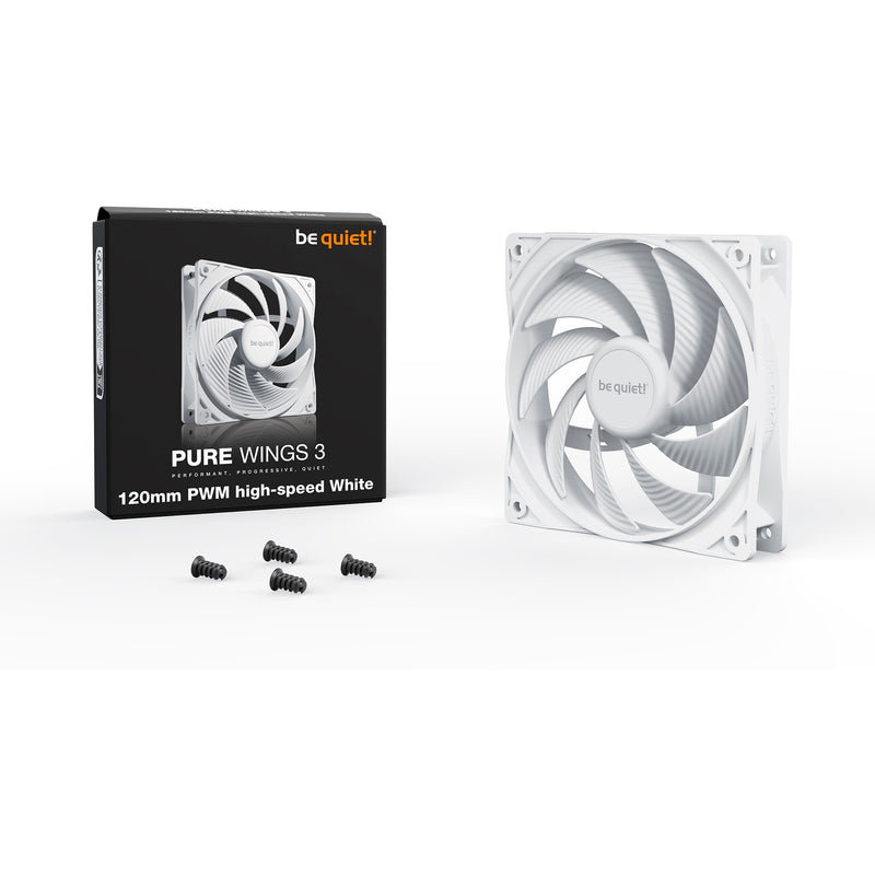 Afbeelding laden in galerijviewer, Be quiet! pure wings 3 pwm high-speed case fan (wit, 120 x 120 x 25 mm)
