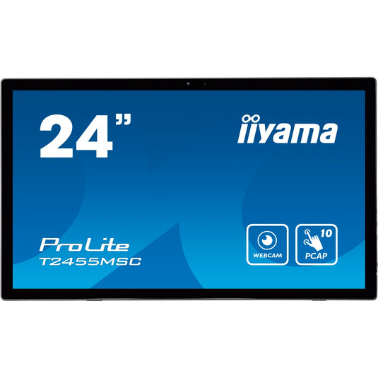 Iiyama prolite t2455msc-b1 24 touchscreen monitor (zwart (mat), hdmi, displayport, 2x usb-a, usb-b)