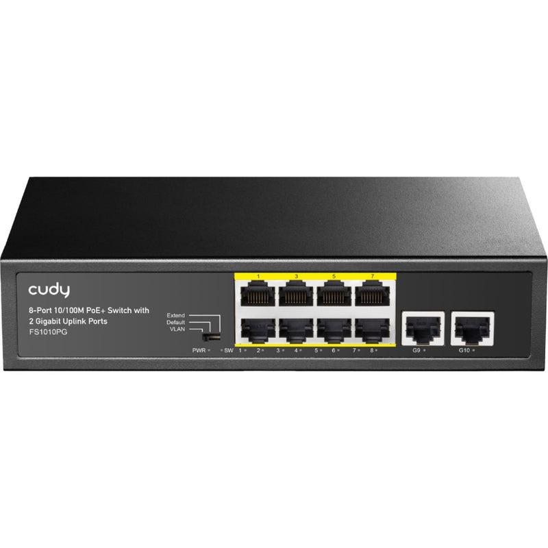 Afbeelding laden in galerijviewer, Cudy 8-port 10 100m poe+ switch (zwart)

