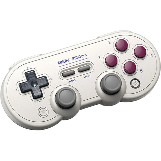 8bitdo sn30 pro gamepad (lichtgrijs, bluetooth, usb, pc, nintendo switch switch 2)