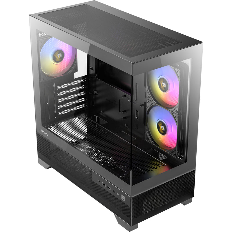 Afbeelding laden in galerijviewer, Antec cx500m argb mini tower behuizing (zwart | 2x usb-a | 1x usb-c | tempered glass)
