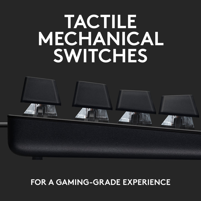 Afbeelding laden in galerijviewer, Logitech g413 tkl se mechanisch gaming toetsenbord (zwart, us-international lay-out (qwerty), gl tactile, 80% (tkl))

