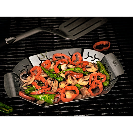 Weber premium grillkorf groentekorf (roestvrij staal)