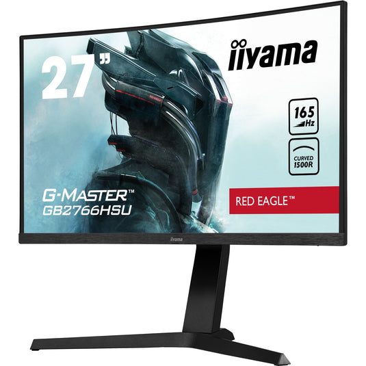 Iiyama g-master red eagle gb2766hsu-b1 27 curved gaming monitor (zwart, 2x hdmi, displayport, 2x usb-a, usb-b, 165 hz)