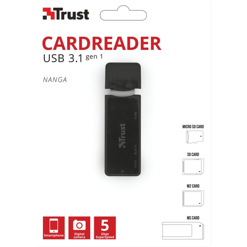 Afbeelding laden in galerijviewer, Trust nanga usb 3.1 cardreader kaartlezer (zwart)
