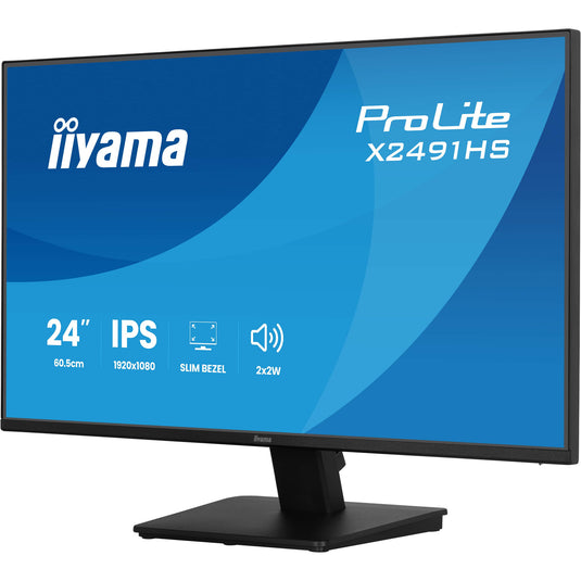 Iiyama prolite x2491hs-b1 23.8 monitor (zwart, 120 hz, hdmi, displayport, audio)