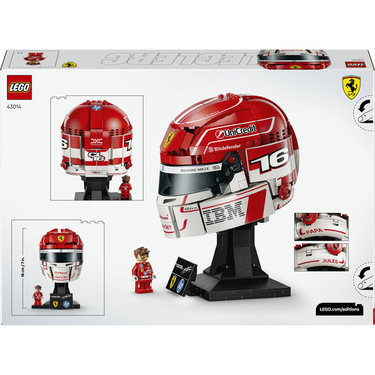 Lego editions scuderia ferrari hp helm van charles leclerc f1 auto bouwpakket voor kinderen 43014