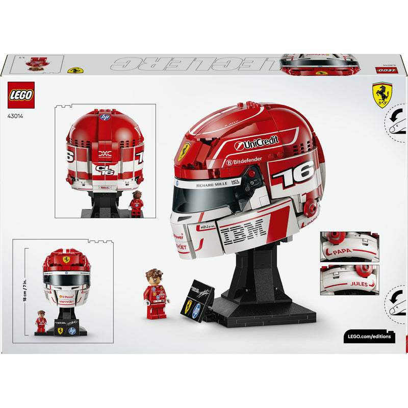 Afbeelding laden in galerijviewer, Lego editions scuderia ferrari hp helm van charles leclerc f1 auto bouwpakket voor kinderen 43014
