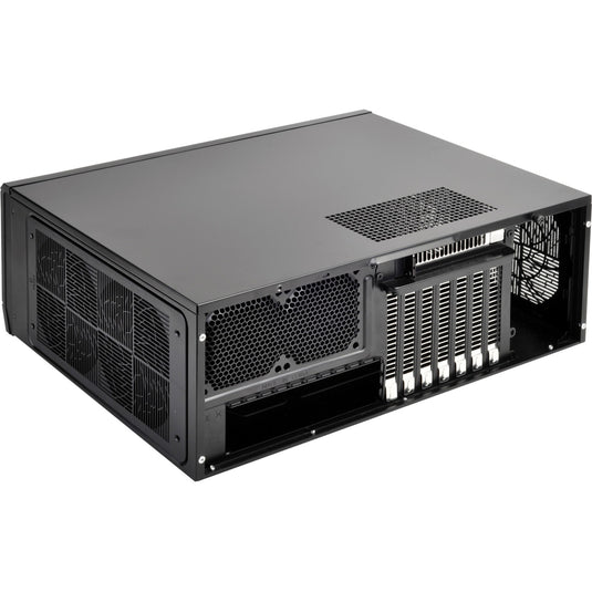 Silverstone sst-gd10b htpc behuizing (zwart | 2x usb-a)