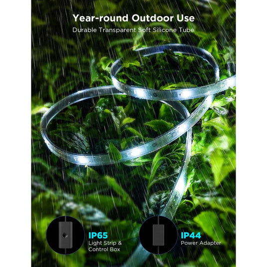 Govee slimme buiten ledstrip - 10 meter ip65 - rgbicww - app-bediening - alexa google
