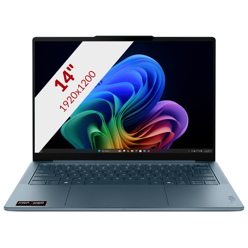 Afbeelding laden in galerijviewer, Lenovo yoga slim 7 14akp10 (83jy0082mh) 14 copilot+ laptop (blauwgroen | ryzen 7 350 | radeon 860m | 32 gb | 1 tb ssd)
