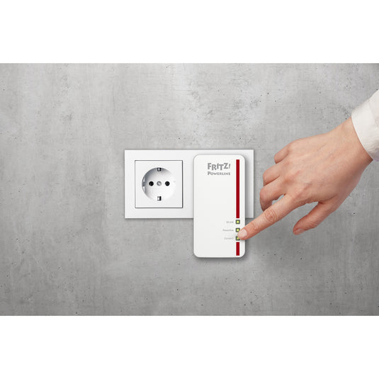 Fritz! powerline 1260e wlan set international powerline + wlan (wit, mesh wi-fi)