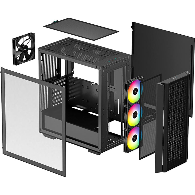 Afbeelding laden in galerijviewer, Deepcool cg540 midi tower behuizing (zwart | 2x usb-a | window)
