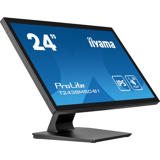 Iiyama prolite t2438msc-b1 23.8 touchscreen monitor (zwart (mat), hdmi, displayport, 2x usb-a, usb-b)