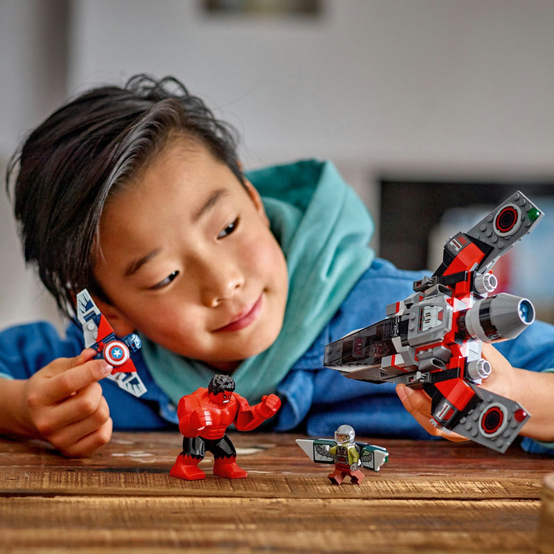 Afbeelding laden in galerijviewer, Lego marvel - captain america vs. rode hulk duel constructiespeelgoed (76292)
