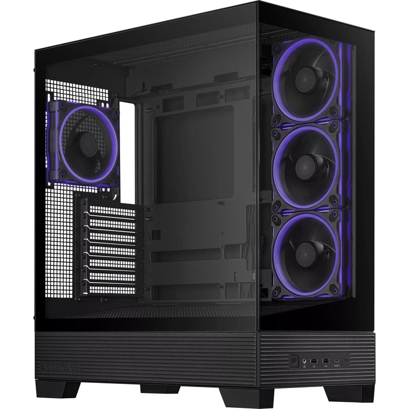 Afbeelding laden in galerijviewer, Asus a31 plus midi tower behuizing (zwart | 2x usb-a | 2x usb-c | tempered glass)
