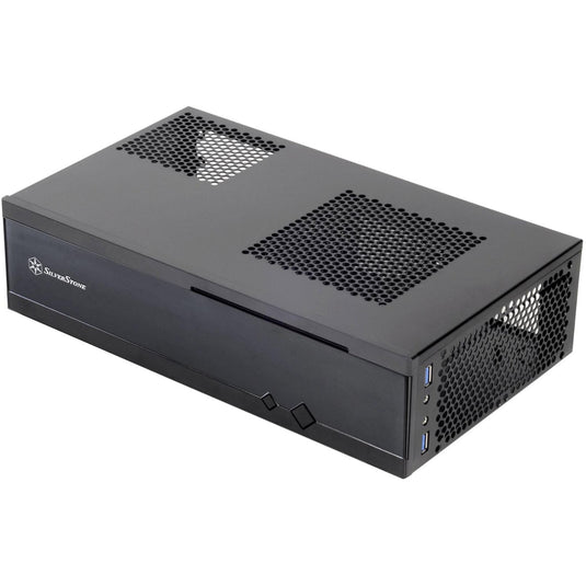 Silverstone milo ml05b htpc behuizing (zwart | 2x usb-a)