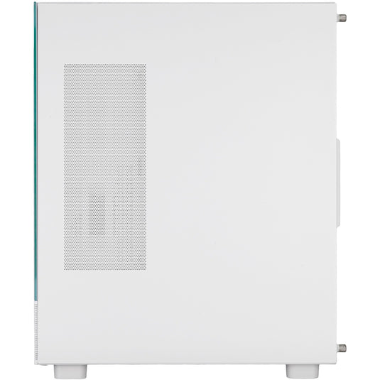 Silverstone lucid 04 mini tower behuizing (wit | 2x usb-a | 1x usb-c | rgb | tempered glass)