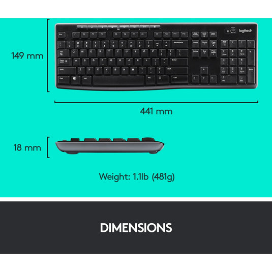 Toetsenbord en muis logitech mk270 qwerty