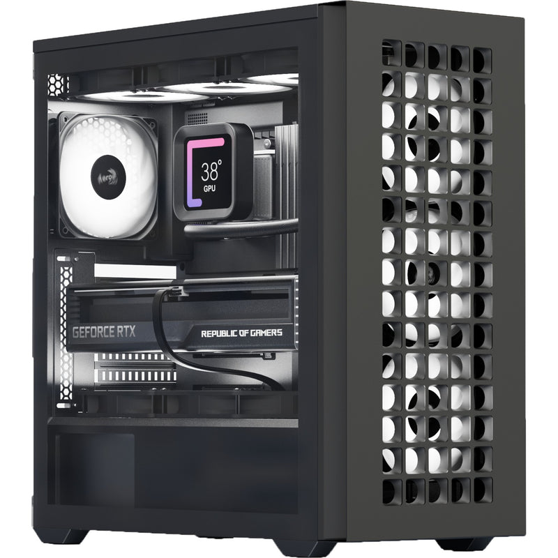 Afbeelding laden in galerijviewer, Aerocool b502a midi tower behuizing (zwart | 2x usb-a | 1x usb-c | rgb)
