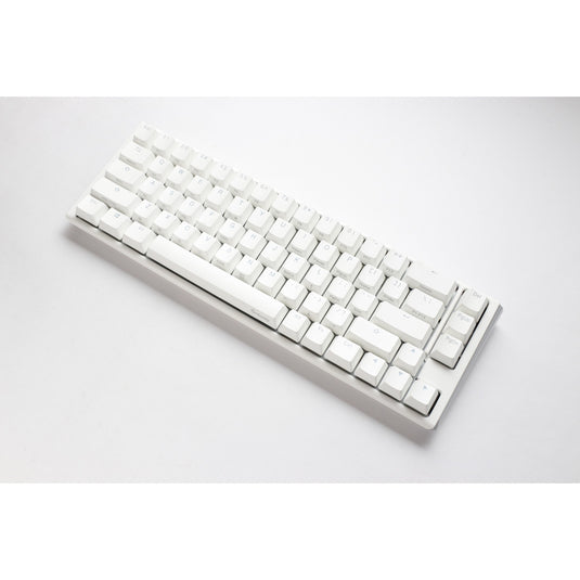 Ducky one 3 classic pure white sf rgb mechanisch toetsenbord (wit, us lay-out (qwerty), cherry mx brown, 65%, rgb leds, double-shot pbt, hot-swappable, quack mechanics)