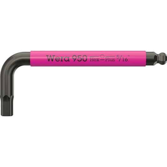 Wera 950 9 hex-plus multicolour imperial 3 stiftsleutelset, blacklaser (zwart, 9‑delig)