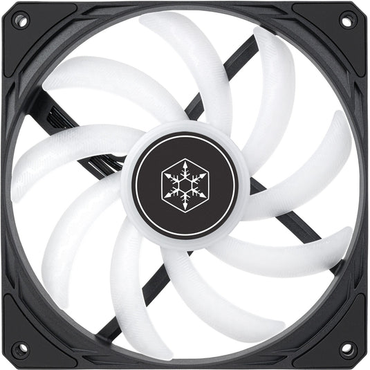 Silverstone air slimmer 140 argb case fan (zwart, 140 x 15 x 140 mm, pwm)