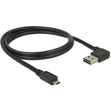 Delock easy-usb-a 2.0 male > easy-usb micro-usb-b 2.0 male kabel (zwart, 1 meter)