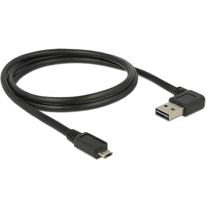 Afbeelding laden in galerijviewer, Delock easy-usb-a 2.0 male > easy-usb micro-usb-b 2.0 male kabel (zwart, 1 meter)
